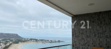 Depto. amoblado frente al mar, Base Naval, $255K