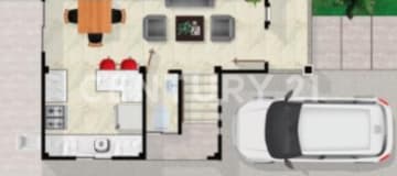 Casa modelo Orquídea en Valles de Beata: 72 m² con 3 dormitorios