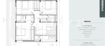 Townhouse dúplex en Salinas - 3 hab. y acabados premium