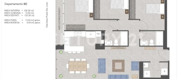 Departamento frente al mar en Salinas, 132 m², sector VIP