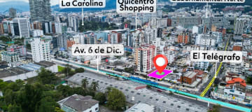 Terreno en venta Av. 6 de Diciembre, ubicación estratégica