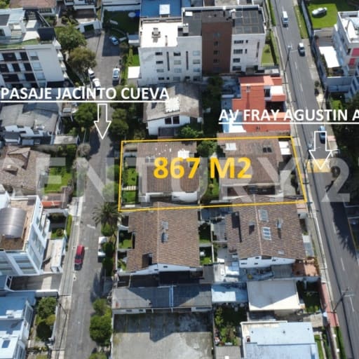 Terreno exclusivo en Quito Tenis - 867m² y dos frentes
