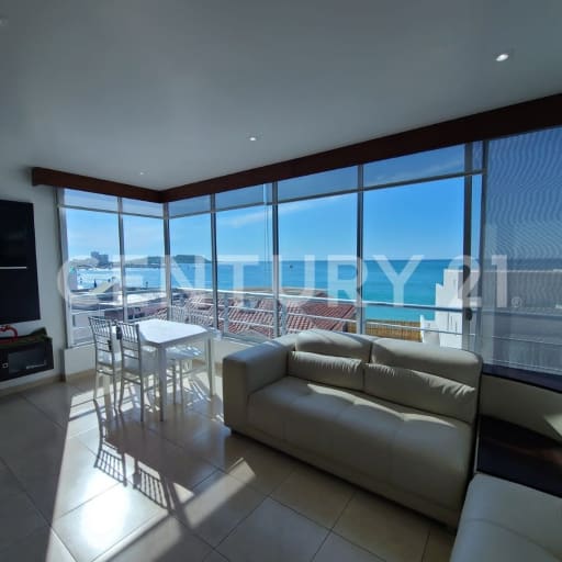 Depto. amoblado VIP en Salinas, vista al mar y malecón, 123m²