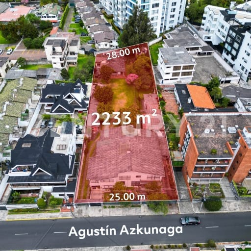 Terreno 2.330m² en Quito Tenis - Venta $1.5M