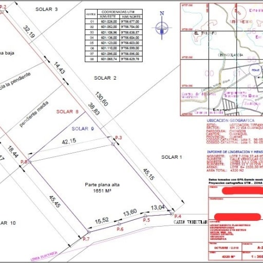 Terreno 4,320m² en Chongón, Vía a la Costa, topografía variada