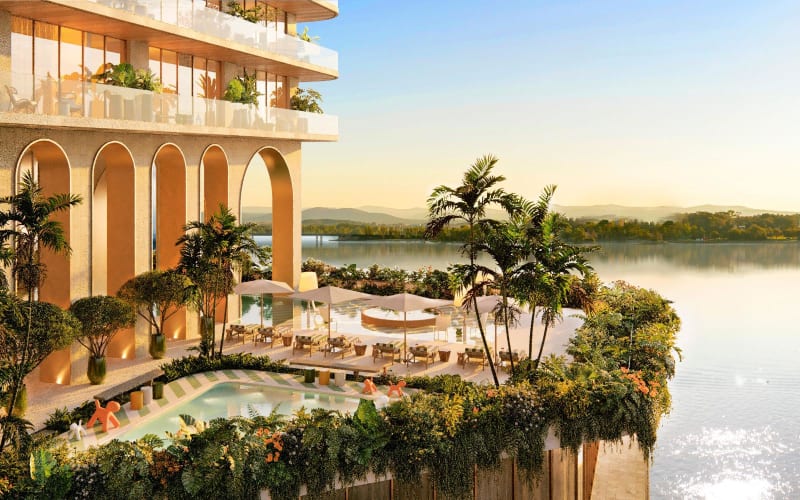 Venta Espectacular Estudio con balcón. Piso 26. Puerto Santa Ana. Yoo Guayaquil. SC