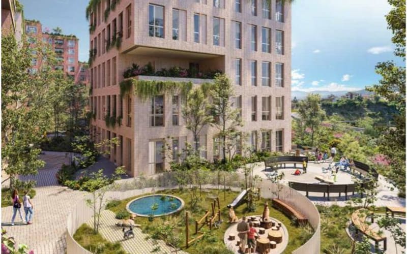 Venta Estudio de 33,5m2 con terraza de 4,4m2. Piso 7 – Cumbayá. Proyecto Botániqo. SC