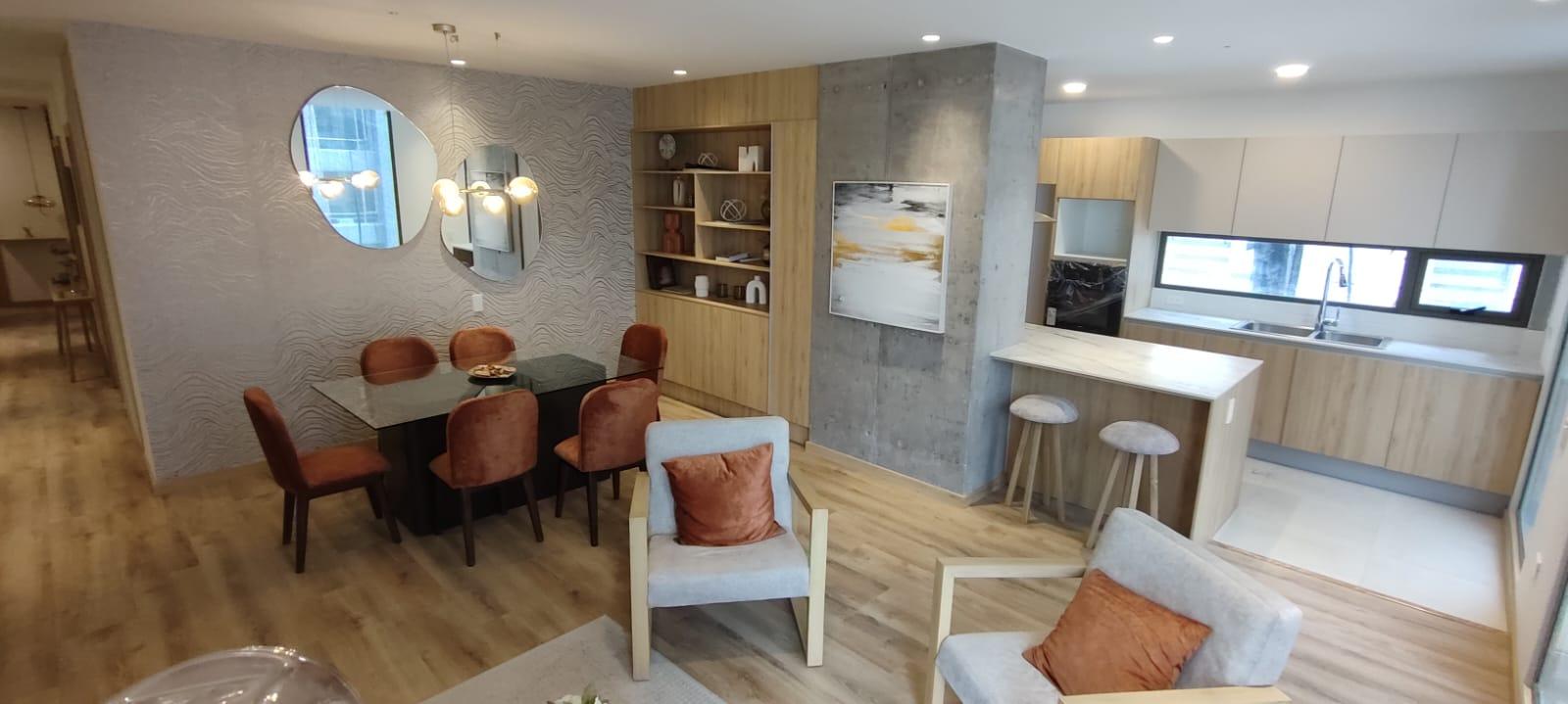 Venta depatamento 2 dormitorios, Sector la Carolina. Piso 9. AB